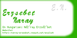 erzsebet naray business card